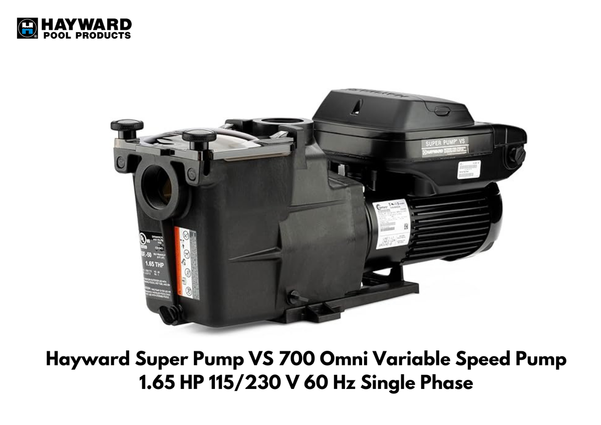 Hayward Super Pump VS 700 Omni Variable Speed Pump, 1.65 HP, 115/230 V, 60 Hz, Single Phase