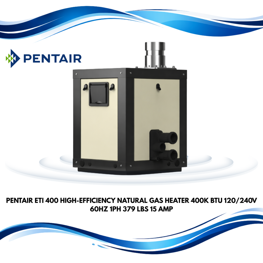 Pentair ETi 400 High-Efficiency Natural Gas Heater, 400K BTU, 120/240V, 60Hz, 1Ph, 379 lbs, 15 AMP