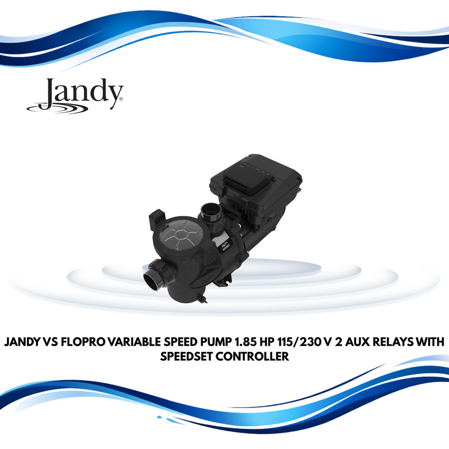 Jandy VS FloPro 1.85 HP Variable-Speed Pump with SpeedSet Controller (VSFHP185DVS)