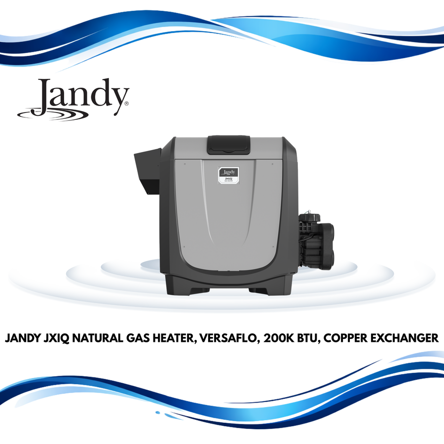Jandy JXiQ Natural Gas Heater, Versaflo, 200K BTU, Copper Exchanger